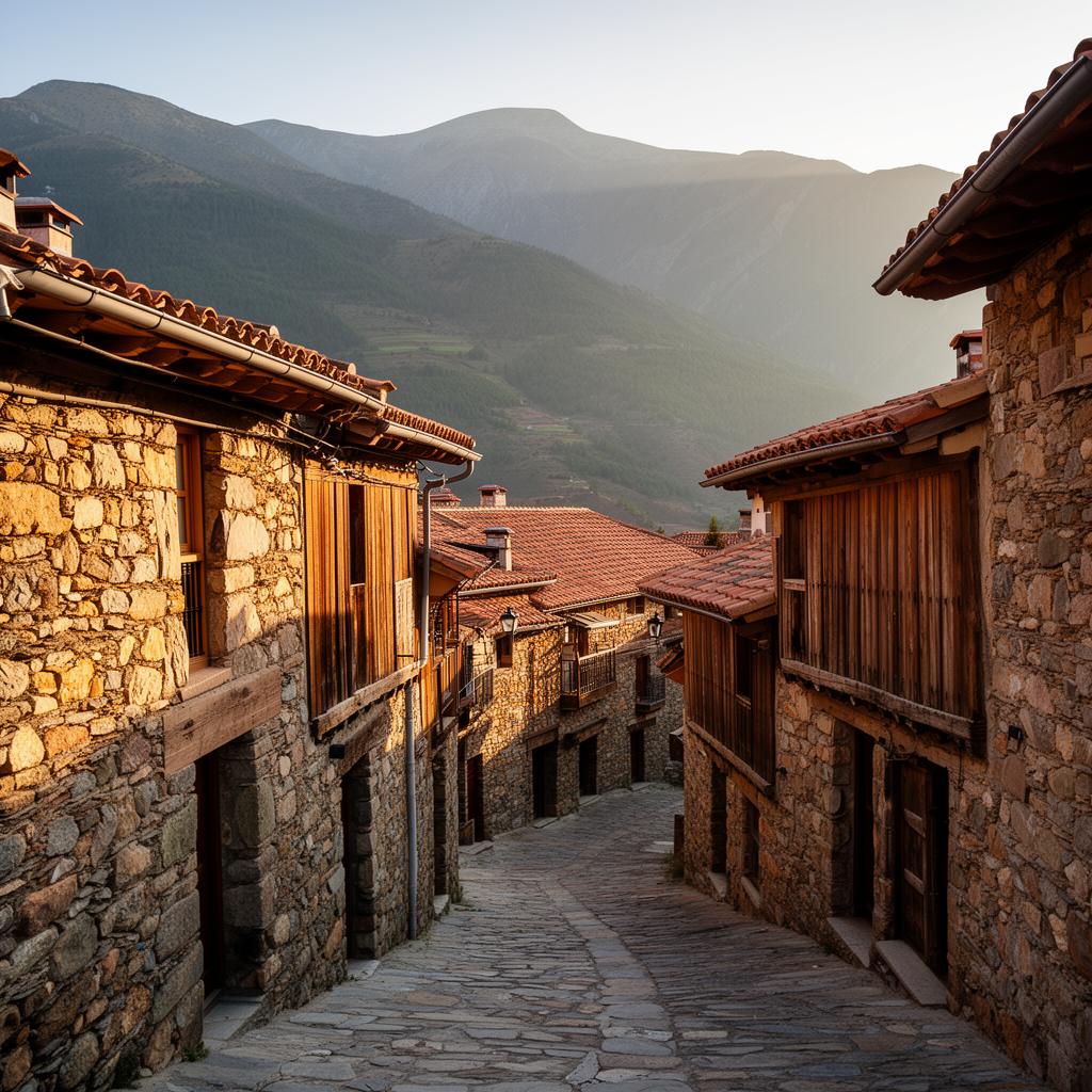 Pueblo de montaña en León